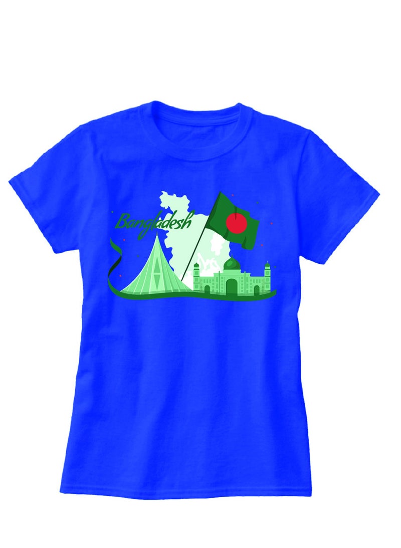 Bangladesh Independence Day Adult Mens T-Shirt - Round Neck Short Sleeve Cotton T-Shirt - Soft and Stylish Bangladesh Independence Day T-Shirt for Men - Image 3