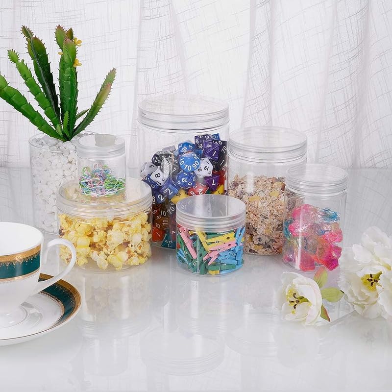 MosQuick® Set of 6 Transparent Airtight Container Set for Kitchen - Highly Durable Air Tight Containers for Kitchen Storage, Jars and Containers Set, Ideal mukhwas & Snacks container - Image 3