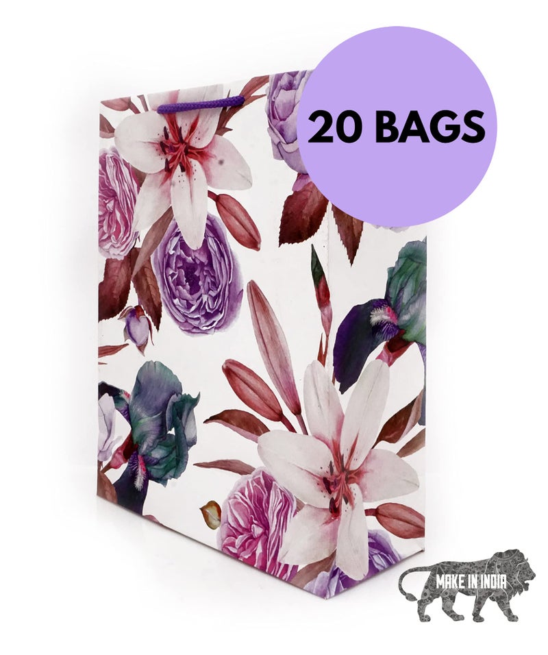 Arrow Paper Products Lilly Flower Carry Bags (28x20x7.5 cm) -Pack of 40 - Image 3