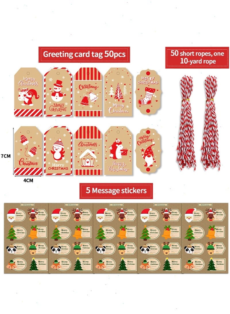 عيد الميلاد ورق التغليف ، 15 قطعة ورق الكرافت هدية ورق التغليف مع 50 قطعة العلامات لعيد الميلاد زينة الحفلات ، عناصر عيد الميلاد ورق التغليف لعيد الميلاد عطلة لتقوم بها بنفسك لوازم - Image 3
