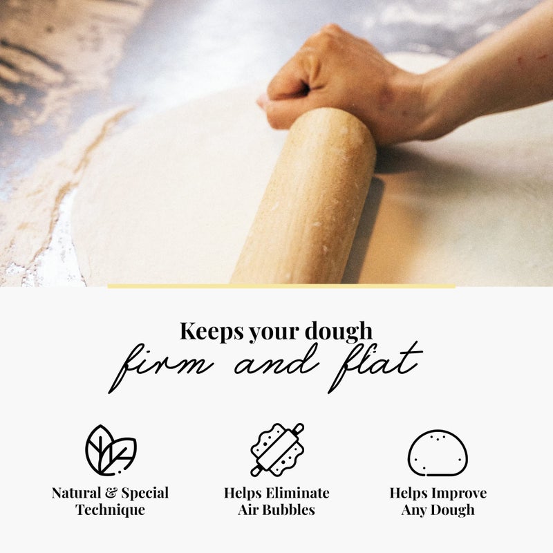 Tuuli Kitchen Professional Rolling Pin Beech Wood 44 x 5.5 cm - Image 5