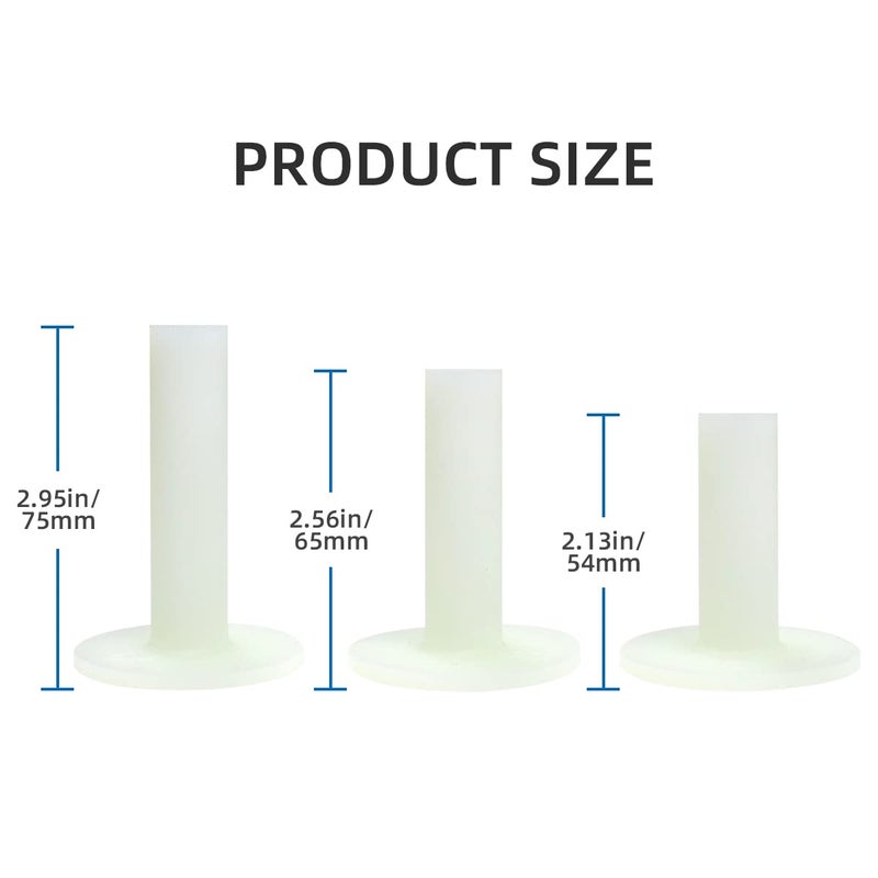 Scott Edward Golf Practice Tees 3/4 Pieces Packed Rubber Tee Indoor And Outdoor For Driving Range And Practice Mat White/Black/Orange/Glow - Image 2