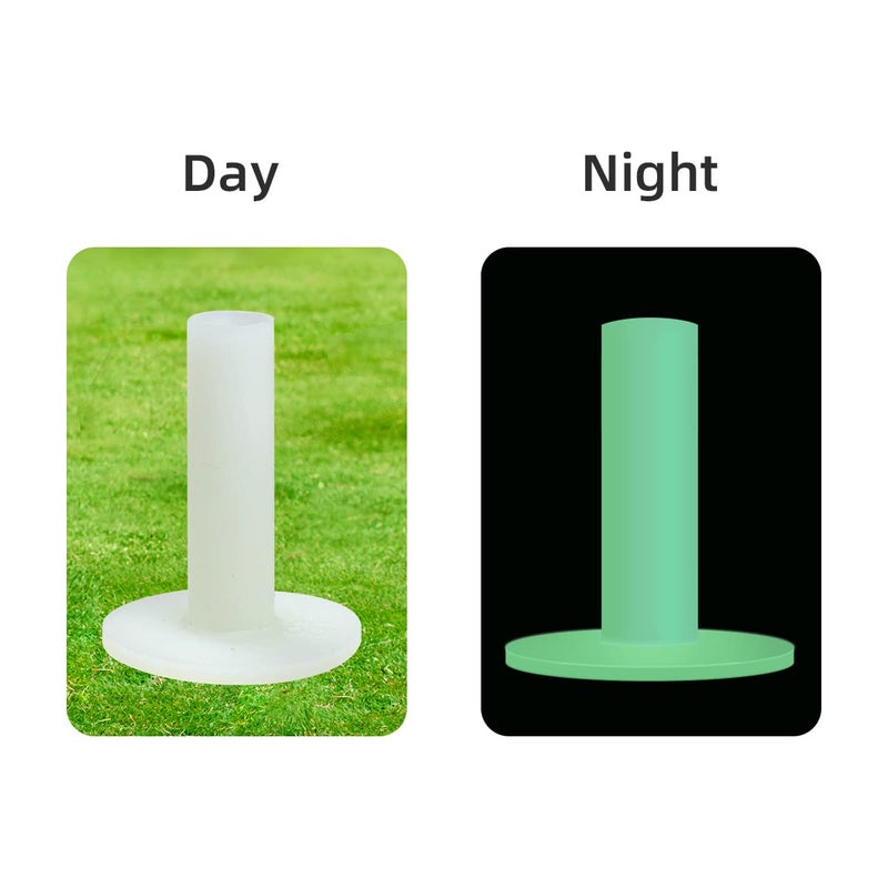 Scott Edward Golf Practice Tees 3/4 Pieces Packed Rubber Tee Indoor And Outdoor For Driving Range And Practice Mat White/Black/Orange/Glow - Image 4