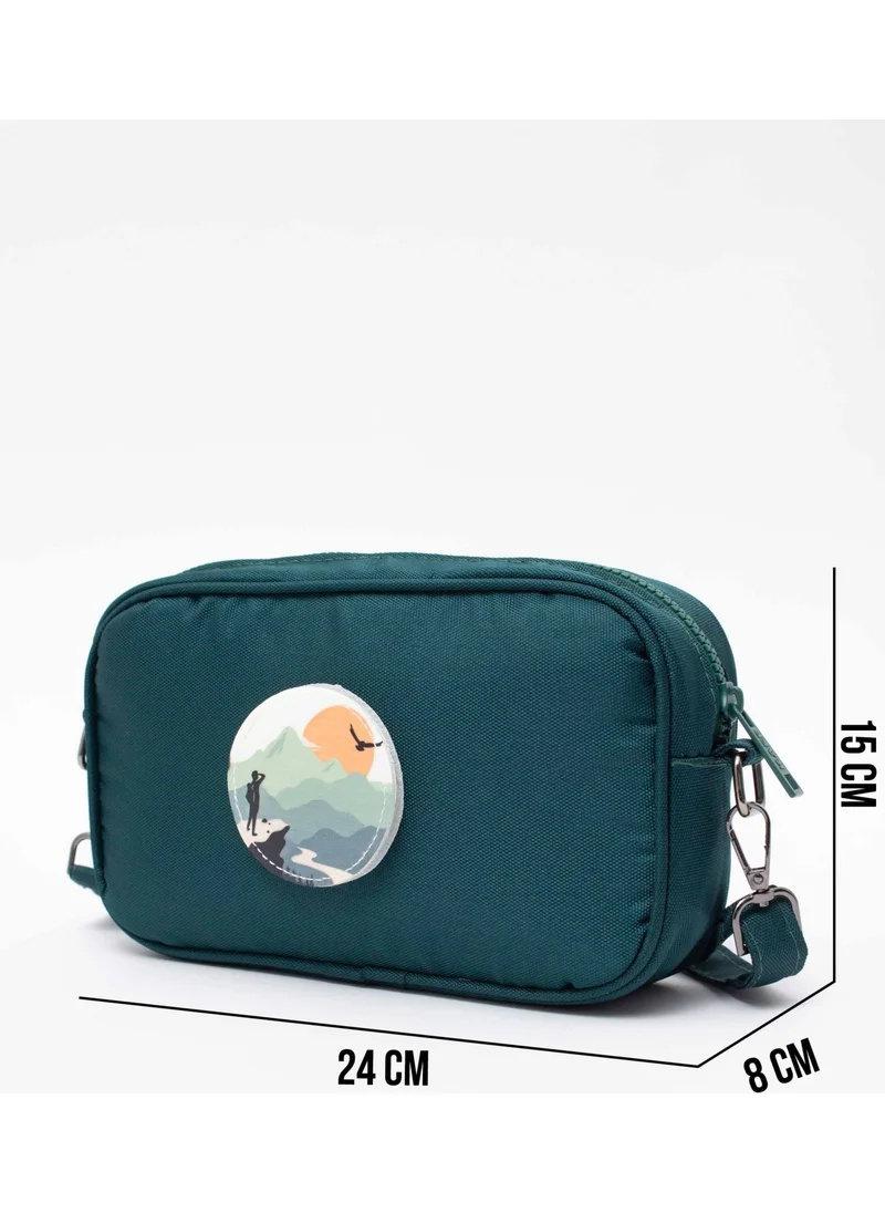 Kaff Green K0070 Interchangeable Sticker Crossbody Hand and Shoulder Bag