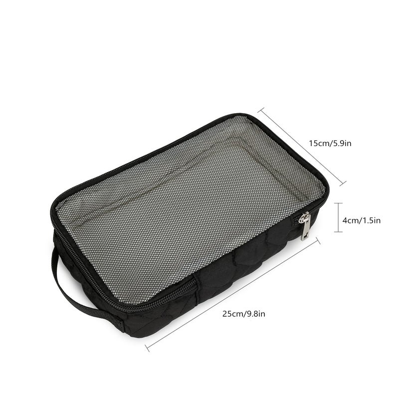 MOMIGO Baby Diaper Bag Organizer Pouches - 2 Pack Waterproof Pod Hanging Diaper Bag Mesh Bag Reusable, Washable or Baby Cloth Diapers (Black) - Image 3