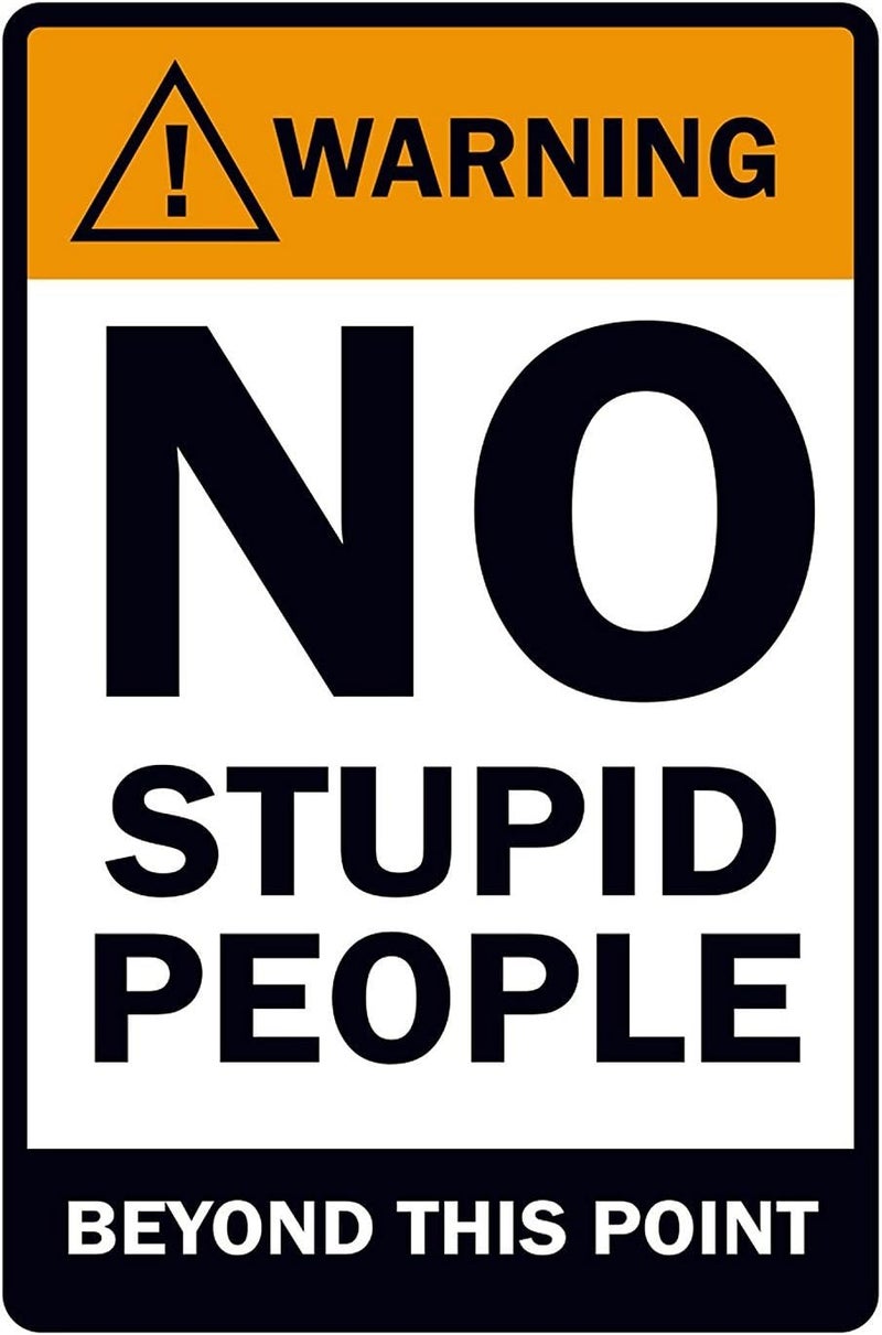 Asmi Collections No Stupid People Wall Sticker - Image 1