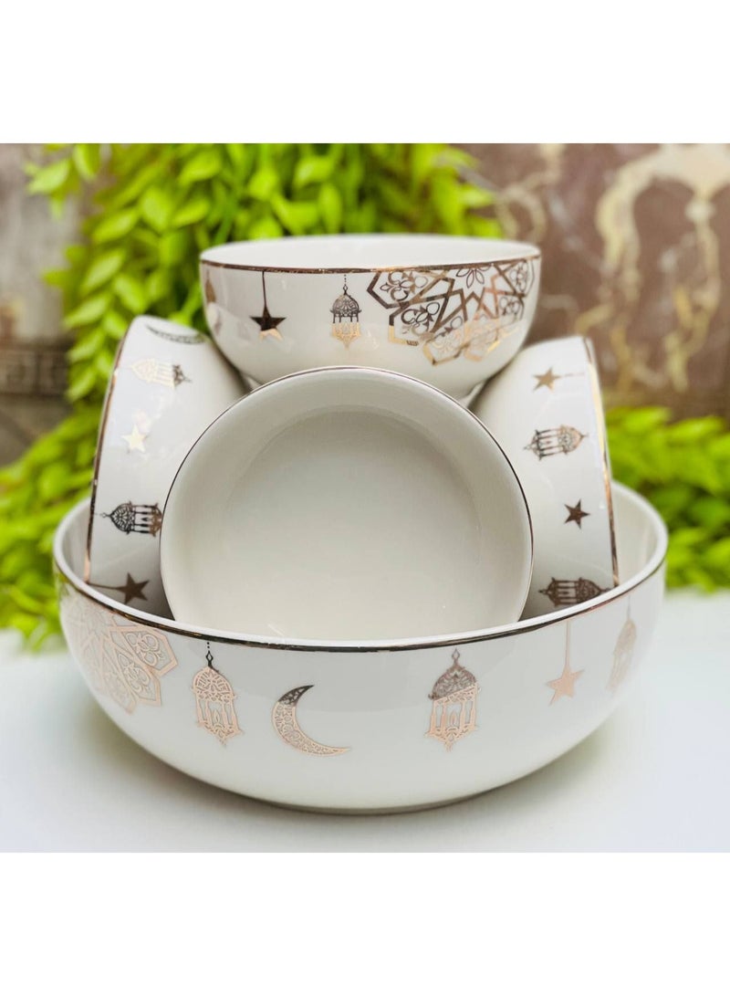 7-piece porcelain compote set - Image 3