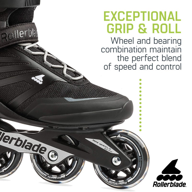 ROLLERBLADE زلاجات رولر بليد زترابليد للرجال البالغين، أسود وفضي، زلاجات أداء، مقاس 6 للرجال الأمريكيين - Image 4
