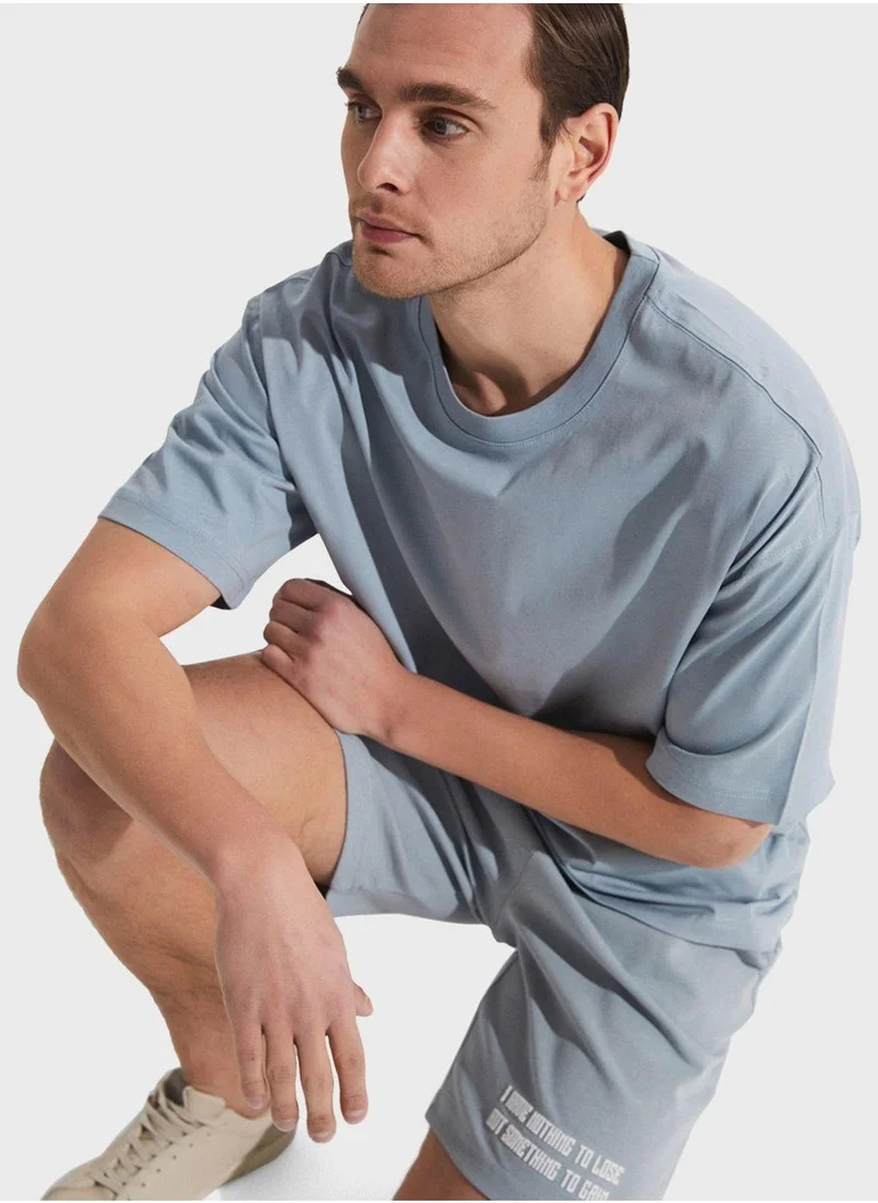 JUNE June Men Printed Short Black