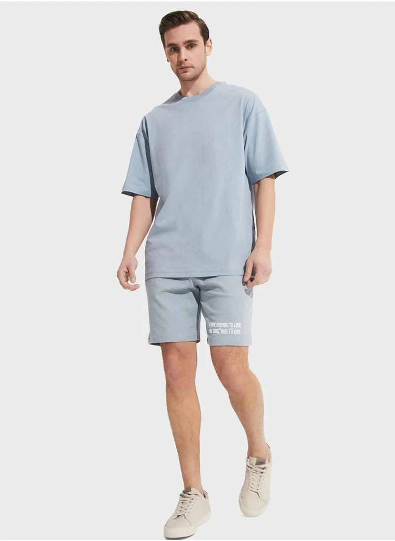 JUNE June Men Printed Short Black