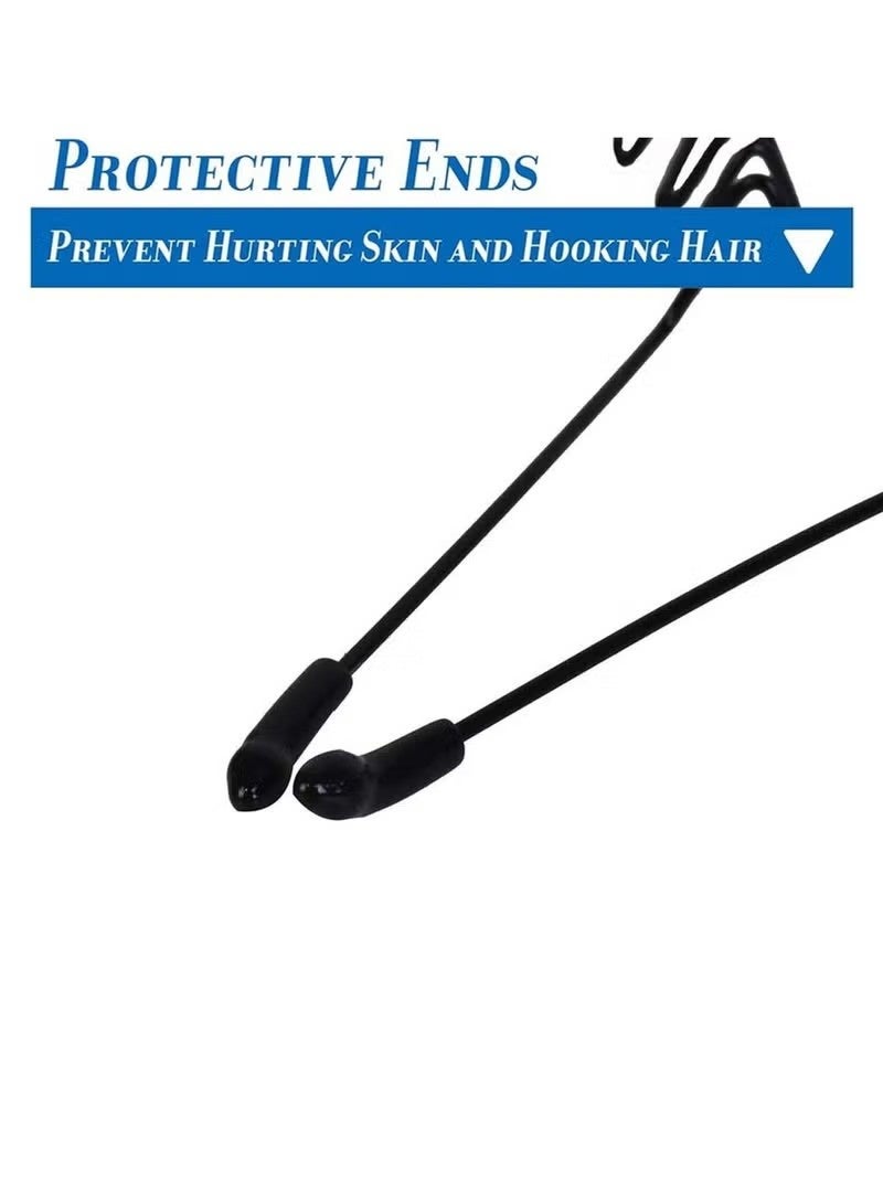 6 Pieces Metal Headbands Wavy Hairband Spring Hair Hoop Sports Fashion Hair Bands Unisex Black Elastic Non Slip Simple Headwear Accessories - Image 4
