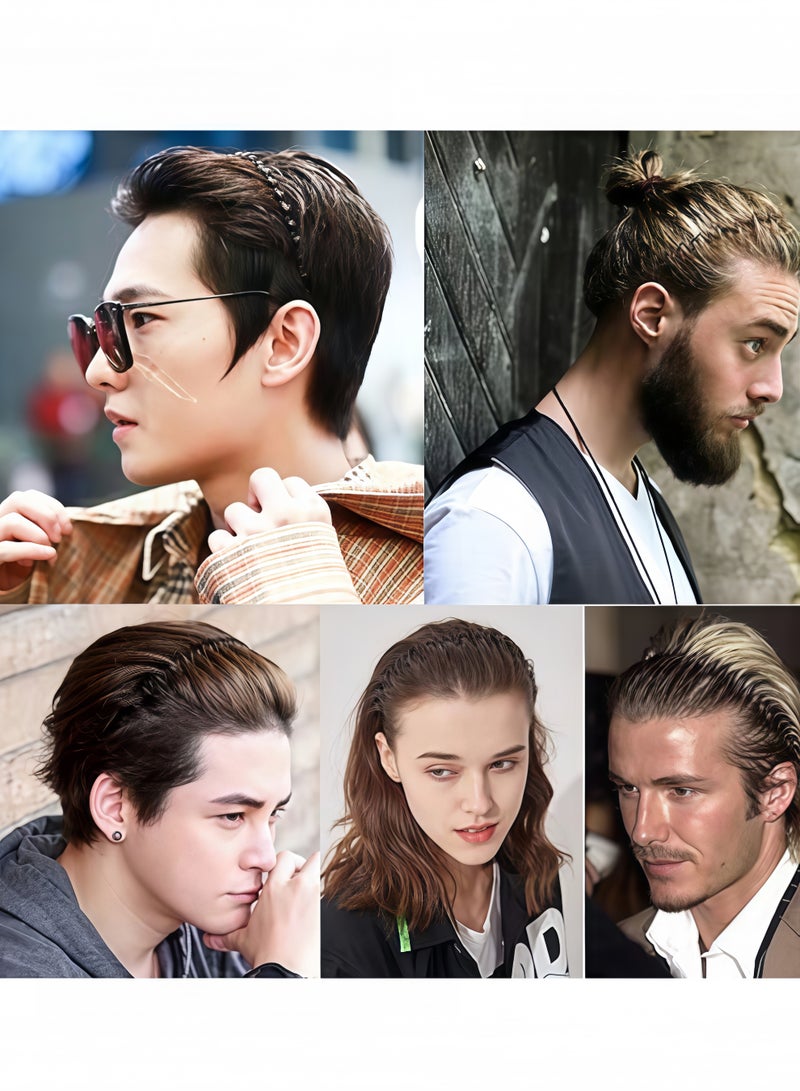 6 Pieces Metal Headbands Wavy Hairband Spring Hair Hoop Sports Fashion Hair Bands Unisex Black Elastic Non Slip Simple Headwear Accessories - Image 5