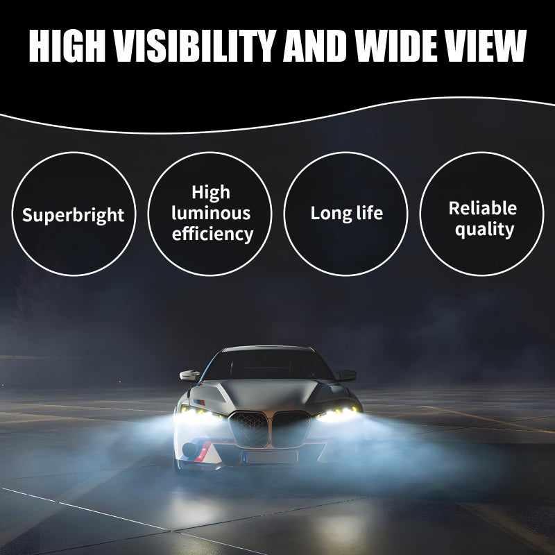 Flygun 2 PCS 9005 Car Halogen Bulbs, Ultra White Light Bulbs, 12V 100W Front Fog Light Bulbs, Super Bright High Beam Low Beam Bulbs Auto Lights Universal for Most Cars, Trucks, SUVs (White) - Image 4