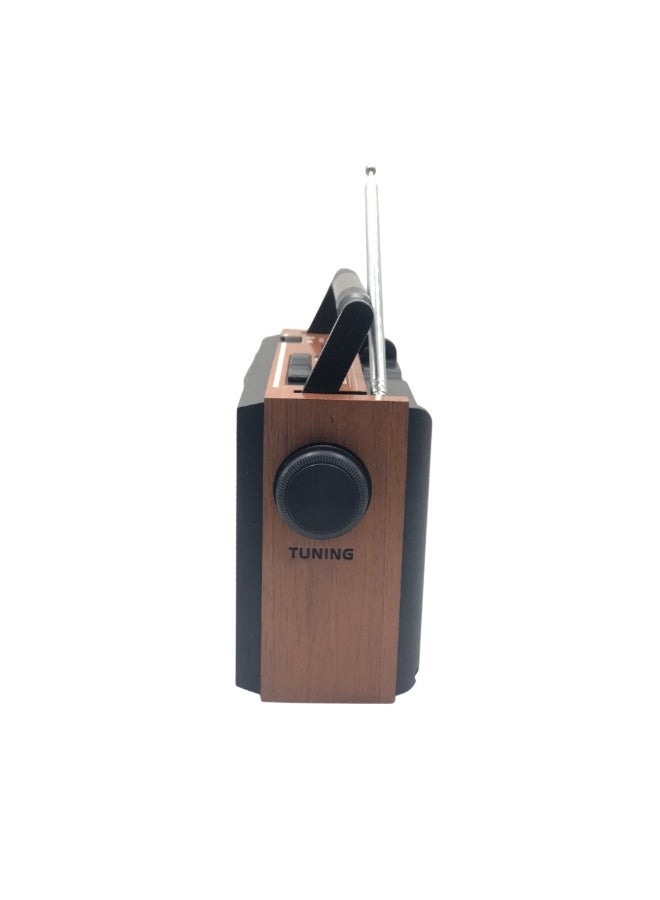 كي آر كي راديو محمول متعدد النطاقات KRK-33U AC/DC ومشغل MP3 قابل لإعادة الشحن مع قارئ بطاقات USB/SD، FM/AM/موجات قصيرة (SW-1-5) وتشغيل الموسيقى - Image 4