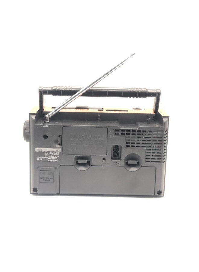 كي آر كي راديو محمول متعدد النطاقات KRK-33U AC/DC ومشغل MP3 قابل لإعادة الشحن مع قارئ بطاقات USB/SD، FM/AM/موجات قصيرة (SW-1-5) وتشغيل الموسيقى - Image 5