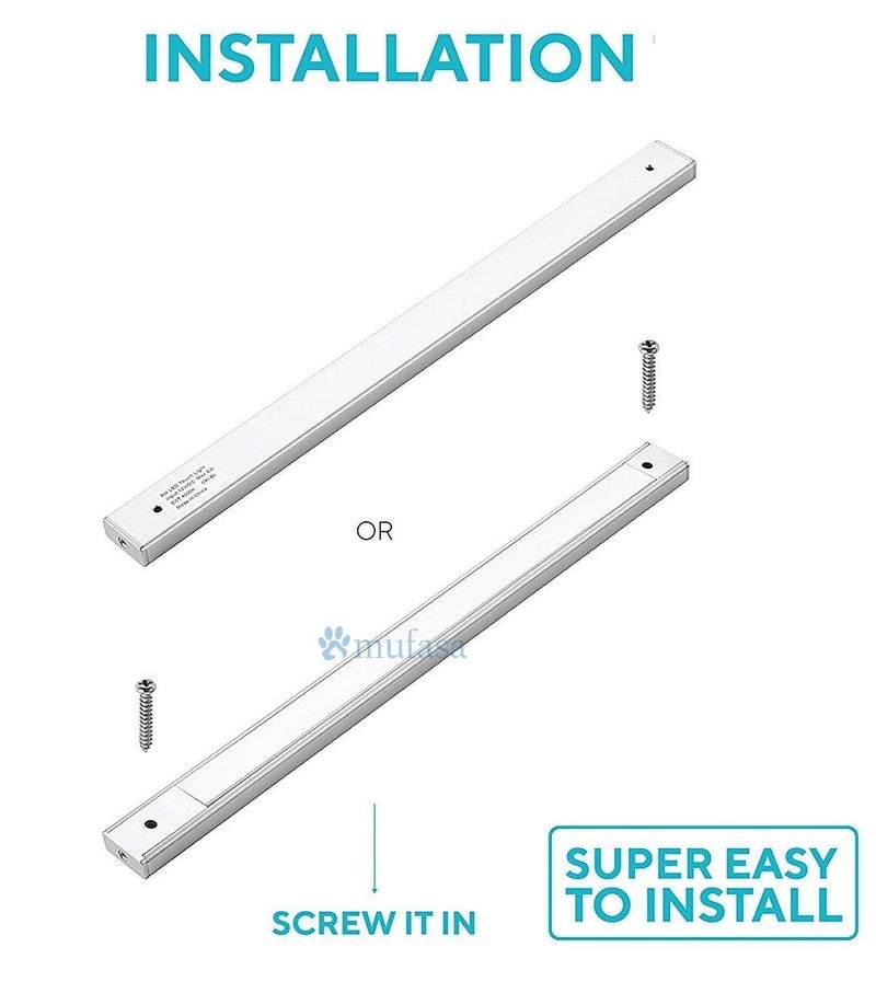 Mufasa Ultra Slim LED Profile Light Under Cabinet Counter Wardrobe Lighting (White, 6000K, 1 Feet, 4 Watts,Aluminium) Pack of 2 - Image 3