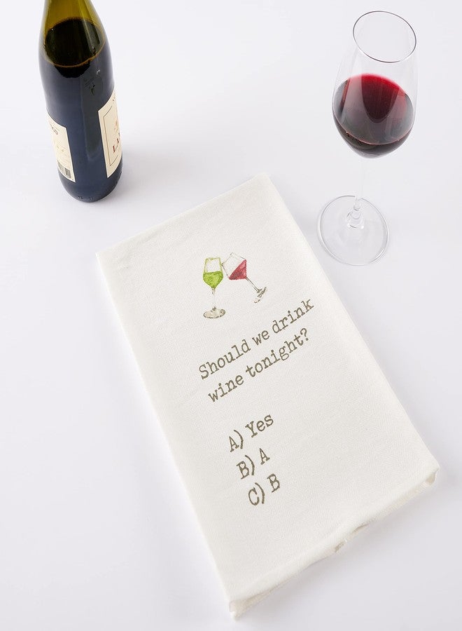 Mud Pie Wine Hand (Drink) Dish Towel, White - Image 2