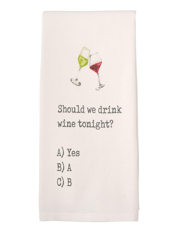 Mud Pie Wine Hand (Drink) Dish Towel, White - Image 1