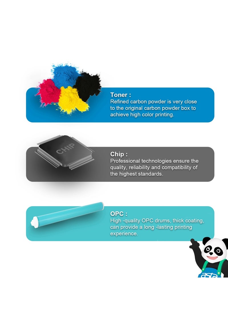 ASTA CB543A 125A Color Toner Cartridge Compatible For HP Laser Jet CM1300 CM1312 CP1210 CP1215 CP1515n CP1518ni Printer CB 543 125 A Printing pr Magenta M Replacement High Quality Office Consumable - Image 5