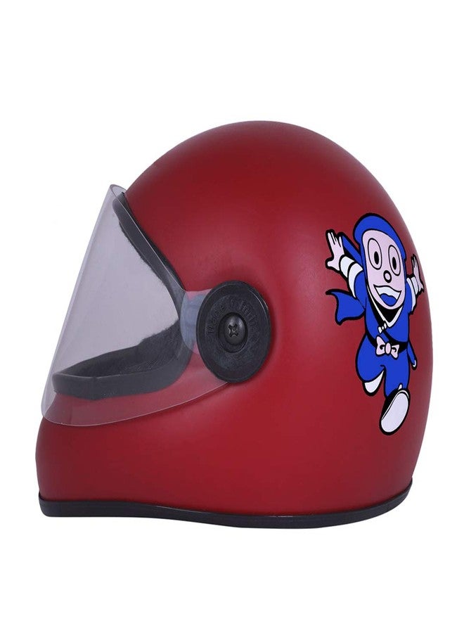 سايج سكوير خوذة وجه كاملة قابلة للتعديل بتصميم كرتوني مربع من سيج، توفر الأمان والراحة للأطفال الرضع (من 3 إلى 12 سنة) (أحمر مطفي) - Image 1