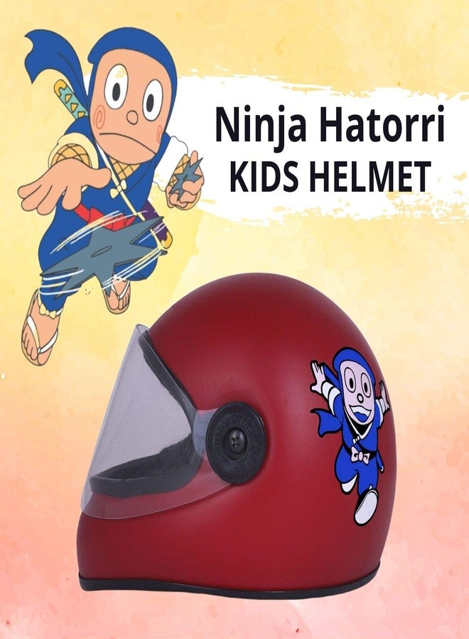 سايج سكوير خوذة وجه كاملة قابلة للتعديل بتصميم كرتوني مربع من سيج، توفر الأمان والراحة للأطفال الرضع (من 3 إلى 12 سنة) (أحمر مطفي) - Image 2