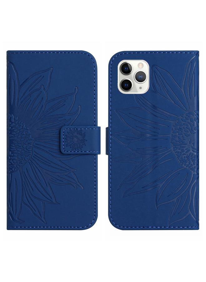 Zaboon Case For iPhone 11 Pro Skin Feel Sun Flower Pattern Flip Leather Phone Case with Lanyard - Image 2