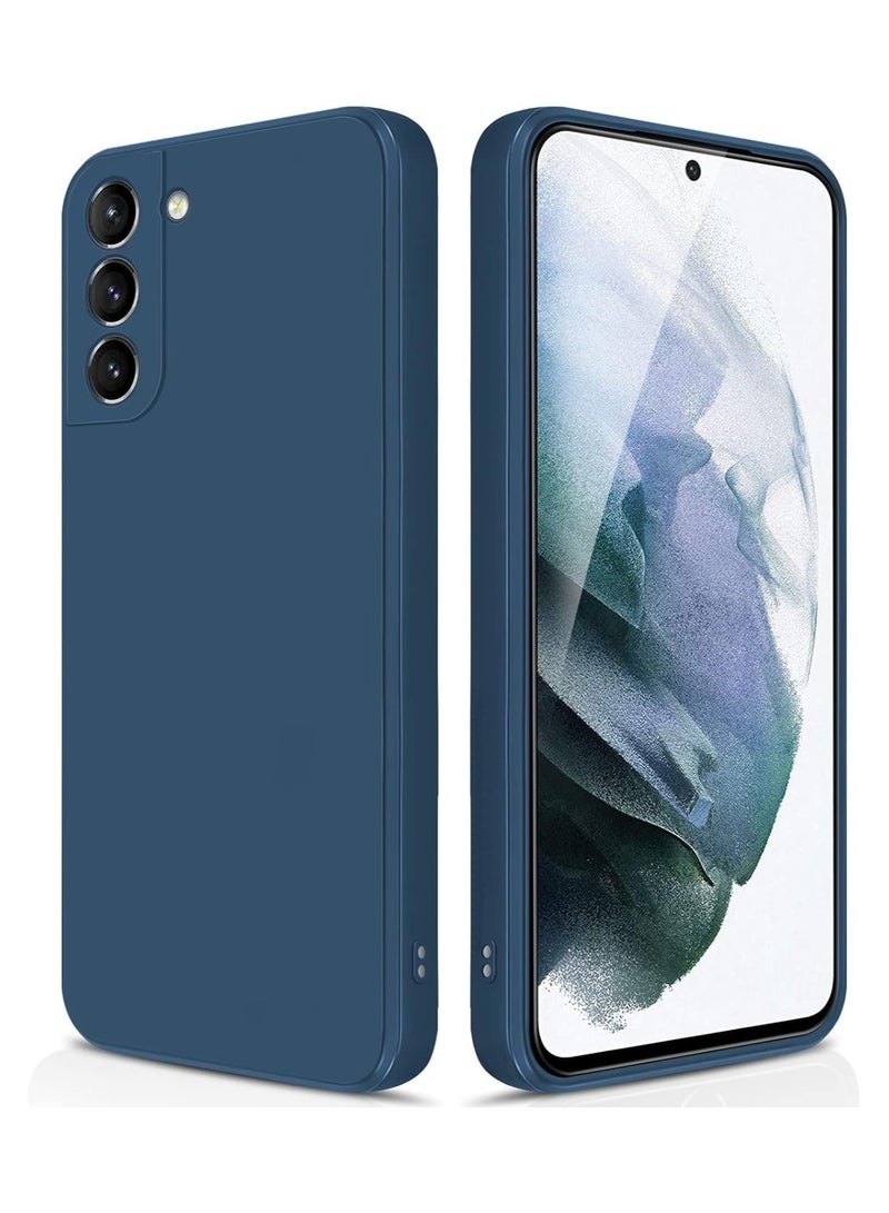 Silicone Case for Samsung Galaxy S21Plus Soft Silicone Gel Rubber Cover Shockproof Matte Finish Back Cover Inner Fabric Lining with Camera Protection Case for Galaxy S21+ Blue - Image 1