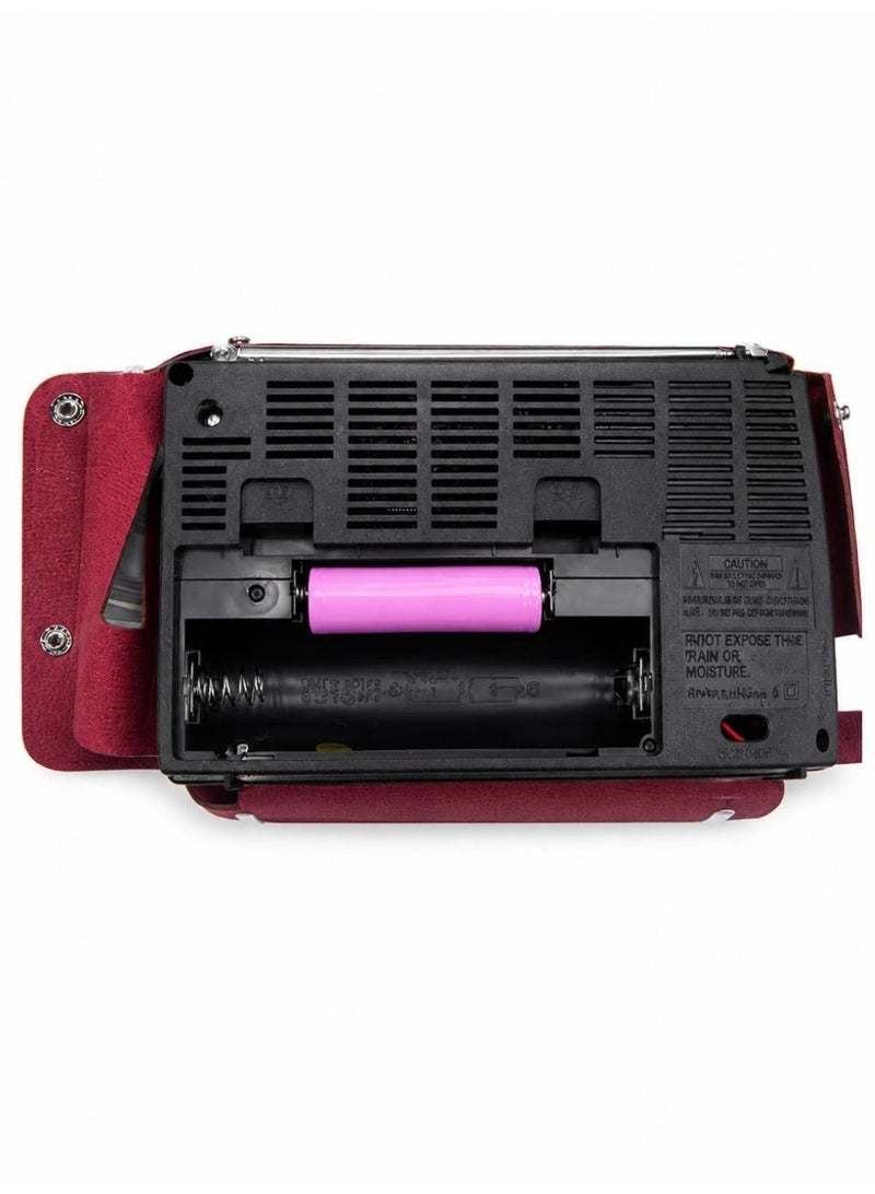 HB Portable FM/AM/SW Radio with Bluetooth USB & TF Card MP3 Player, Rechargeable Battery, Powerful Speaker,Strong Signal Antenna, AC/DC Dual Power, 3-Band Radio for Home, Travel, Camping And More - Image 2