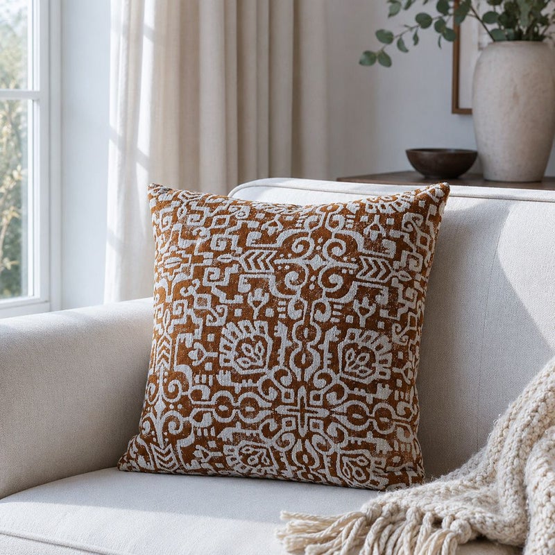 DANUBE HOME Woven Cushion 45X45Cm - Tajra-C, Multicolour, Ornamental Woven Accent Cushion, 100% Polyester, For Patio Furniture, Covered Lounges And Garden Chairs - Image 5