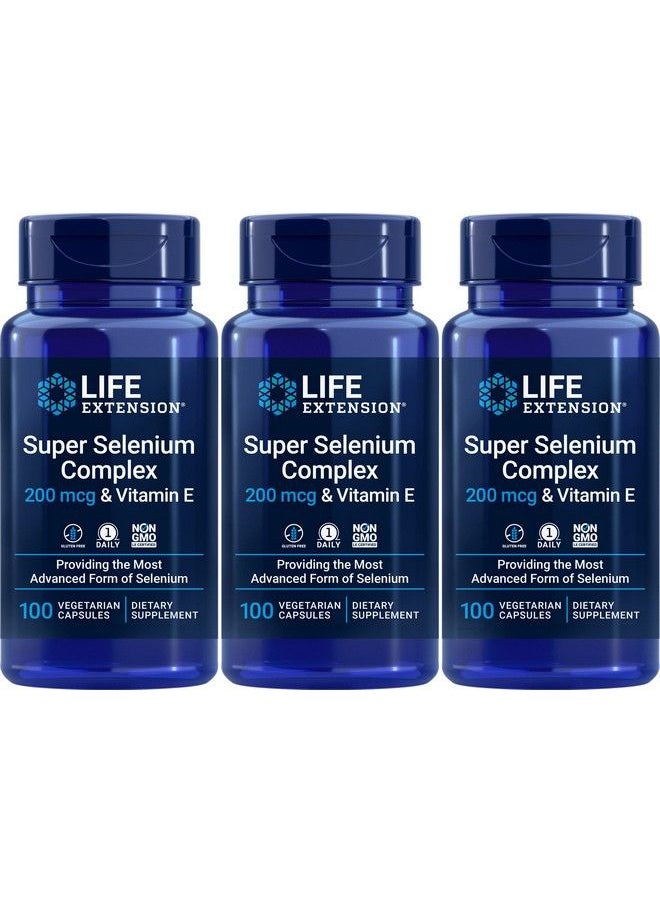 Life Extension - Super Selenium Complex 200 Mcg  Vitamin E 100 Vegetarian Capsulespack3 - Image 1