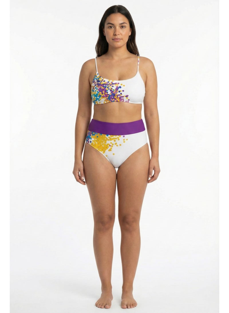 Cetus Bikini Ombre Spotted Set (White/Purple) - Image 2