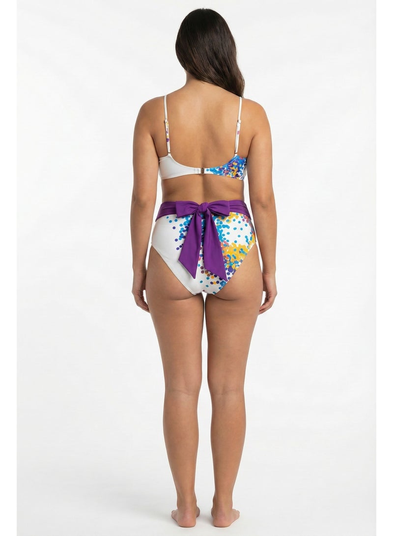 Cetus Bikini Ombre Spotted Set (White/Purple) - Image 3