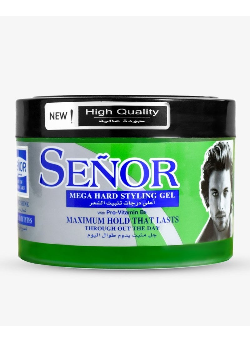 SENORS Hair Styling Gel Mega Hard Green 250gm 