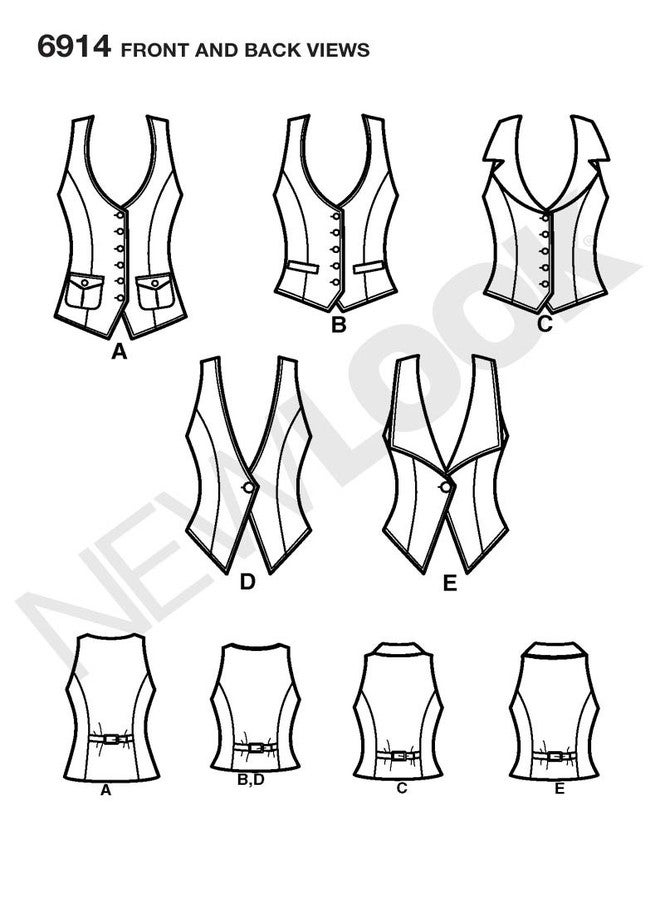 New Look Sewing Pattern 6914 Misses Tops, Size A (4-6-8-10-12-14-16) - Image 2