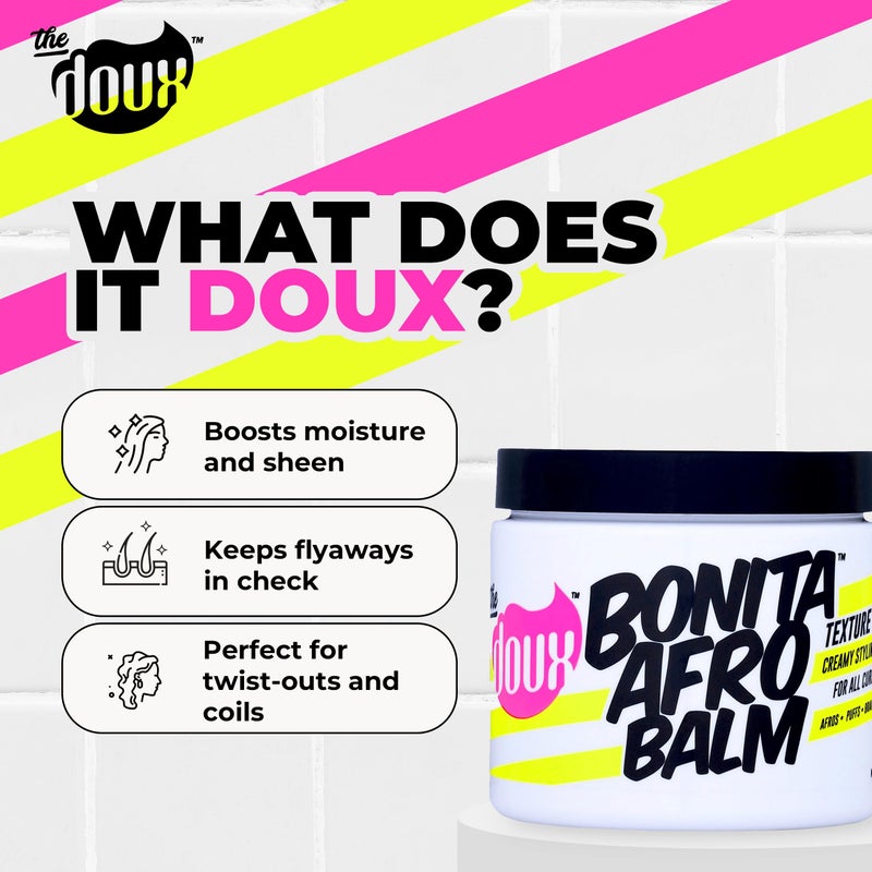 The Doux Curl Defining Cream & Pomade for Curly Hair â€“ BONITA AFRO BALM Hair Moisturizer for Twist-Outs, Braid Styles & Flyaway Control â€“ Curl Cream for Curly Hair & Coils - Image 4