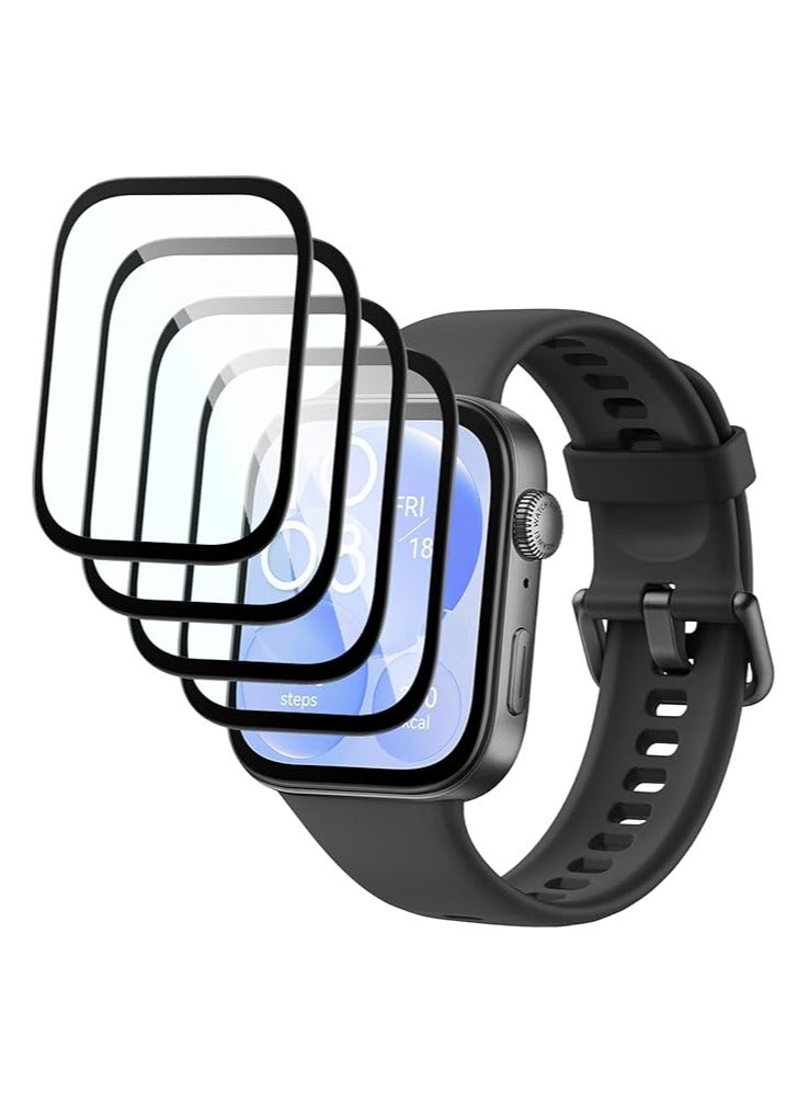 Denx Screen Protector compatible with Huawei Watch Fit 3, Anti-Scratch, 3D Curved, HD Screen Protector for Huawei Watch Fit 3 - Image 1