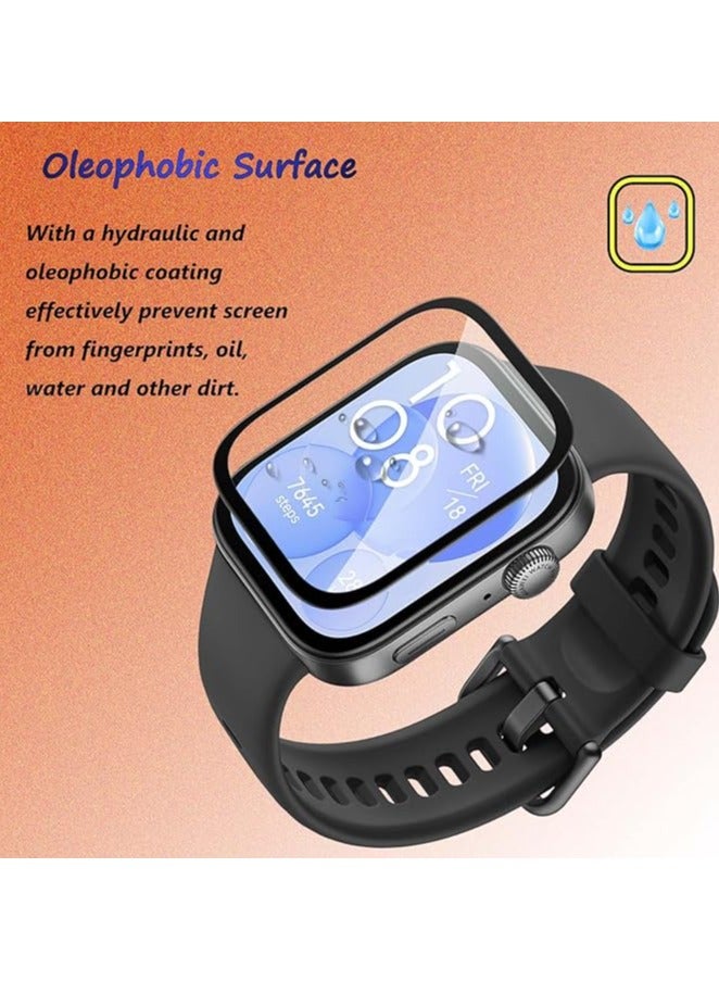 Denx Screen Protector compatible with Huawei Watch Fit 3, Anti-Scratch, 3D Curved, HD Screen Protector for Huawei Watch Fit 3 - Image 2