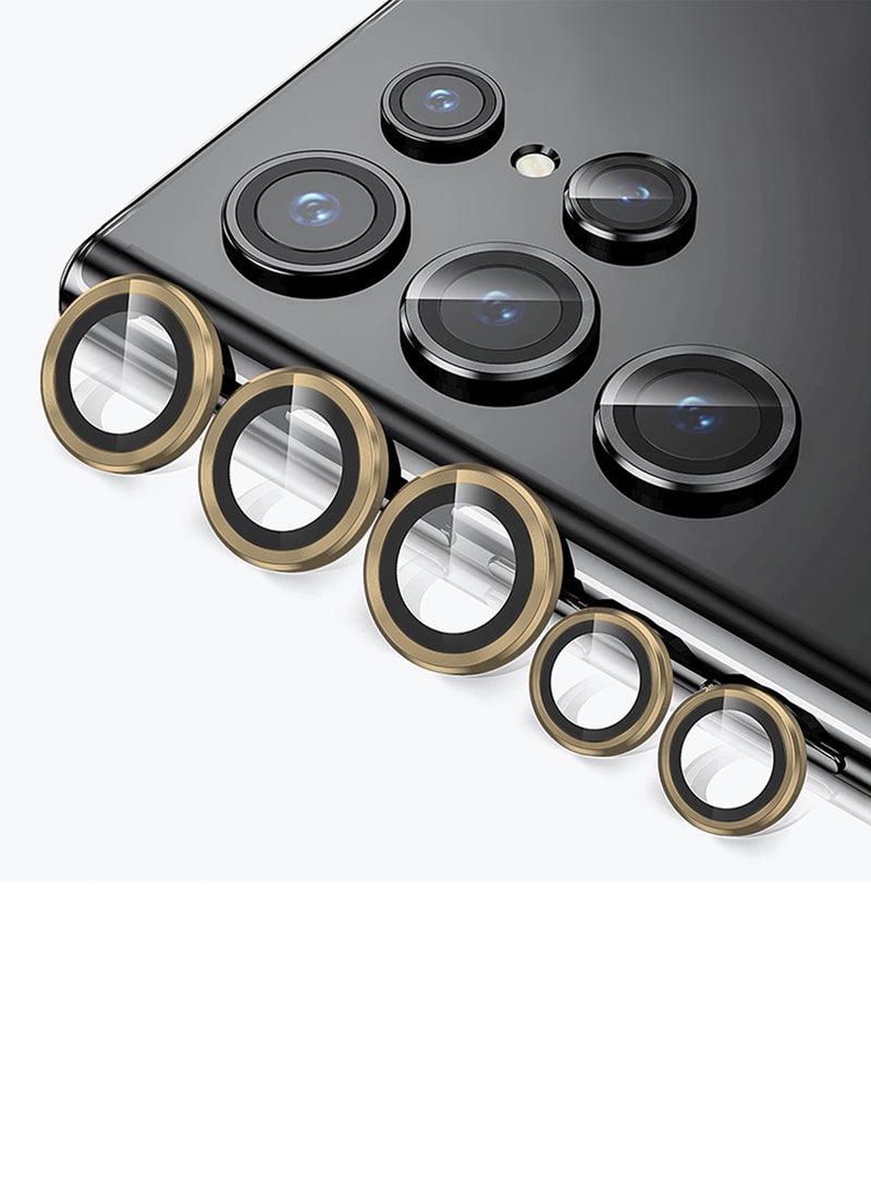 Lens protection film HD CD pattern for SAMSUNG Galaxy S23 Ultra , Gold - Image 2