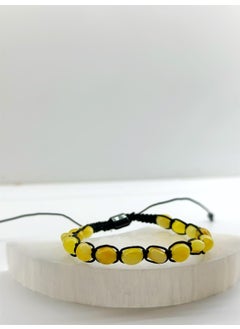 Kehribar Point Honey Color Macrame Bracelet  - Image 1