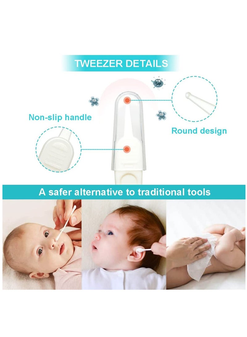 SYOSI Silicone Baby Nasal Aspirator, Premium Anti-backflow Nose Cleaner, Manual Nasal Snot Sucker with Carrying Case, and Nose Cleaning Tweezers for Nose Congestion Relief in Babies and Toddlers(2 Packs)  - Image 5