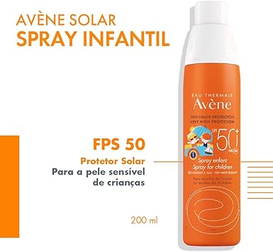 Avene Avene UnisexChild Childrens Special Spray 50 Avne 200 ml 3305792 NIOS BlackWhite Pack of 1  - Image 2