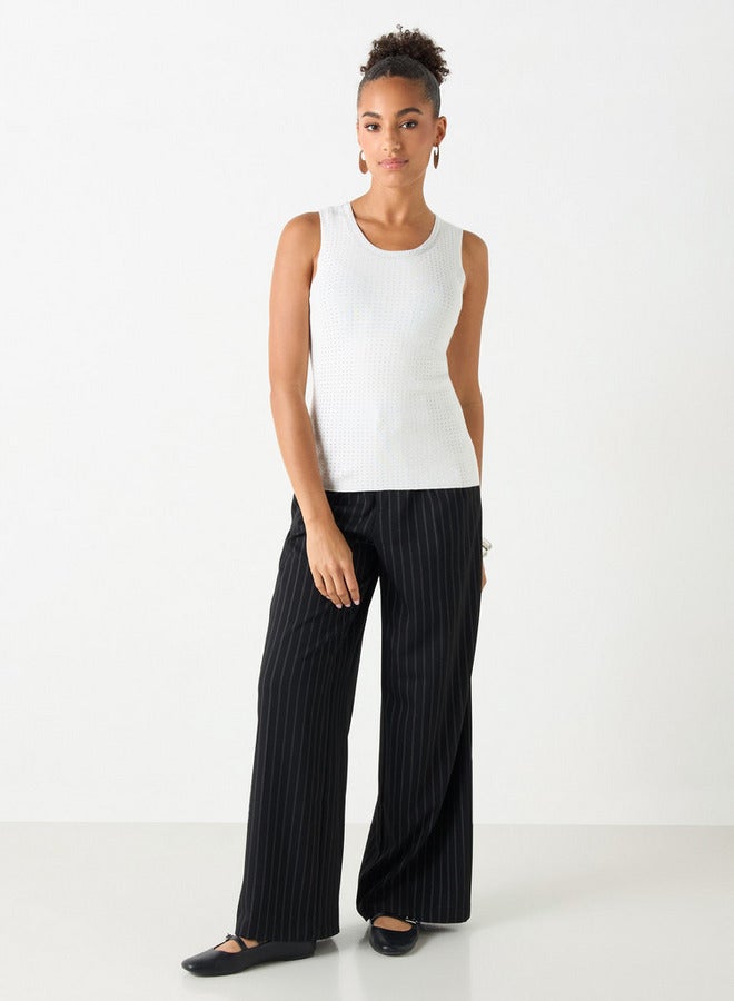 2Xtremz Embellished Sleeveless Tank Top with Round Neck - Image 2