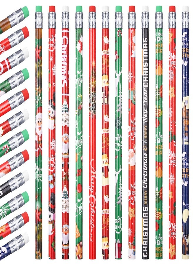 Kesote Christmas Pencils for Kids with Erasers, Christmas Party Favors Goodie Bags School Favors, Set of 36 - Image 1