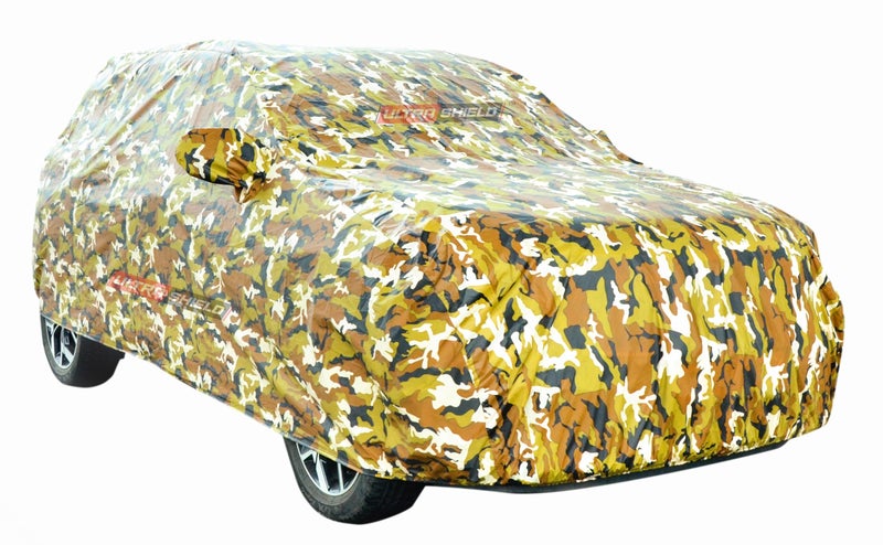 ULTRA SHIELD Army Series 100% Waterproof Car Body Cover for Maruti Suzuki Alto 800 with Mirror Pockets | Triple Stitched, Elastic, Custom Fit, Heat Resistant, Anti-Dust, All-Weather Cover (Military) - Image 1