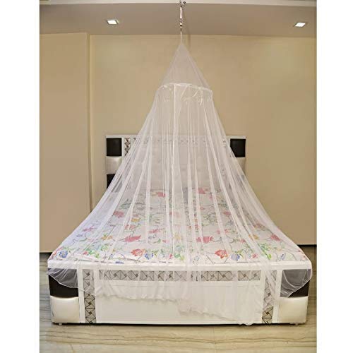 Next Day Art Double Bed Polyester Hanging Mosquito Net Portable Pop-Up Tent (White) - Image 5