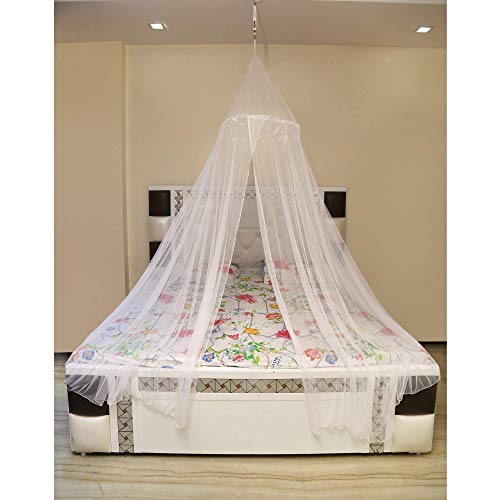 Next Day Art Double Bed Polyester Hanging Mosquito Net Portable Pop-Up Tent (White) - Image 3