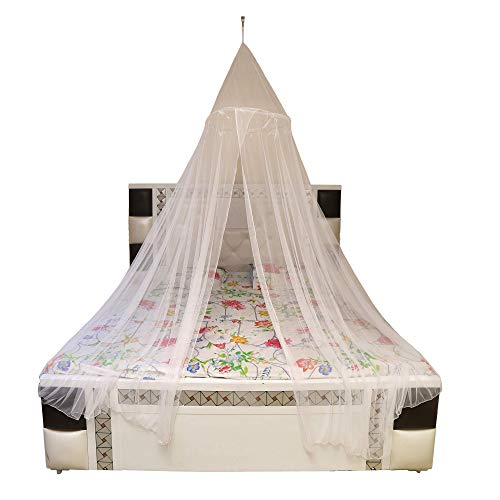 Next Day Art Double Bed Polyester Hanging Mosquito Net Portable Pop-Up Tent (White) - Image 2