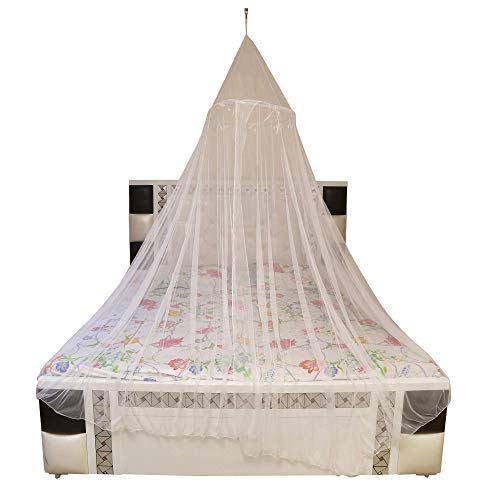 Next Day Art Double Bed Polyester Hanging Mosquito Net Portable Pop-Up Tent (White) - Image 4