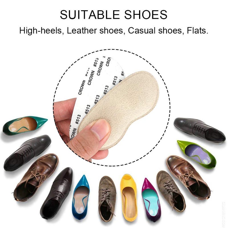 Dr.Foot Dr. Footâ€™s Heel Grips for Men and Women, Self-Adhesive Heel Cushion Inserts Prevent Heel Slipping, Rubbing, Blisters, Foot Pain, and Improve Shoe Fit (Multicolor - 4 Pairs) - Image 5