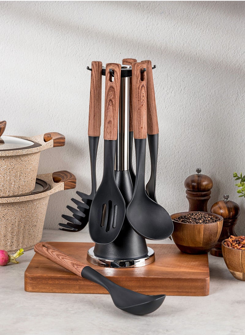 ألبرتو طقم ادوات الطبخ مع حامل مكون من 6 قطع - Image 1
